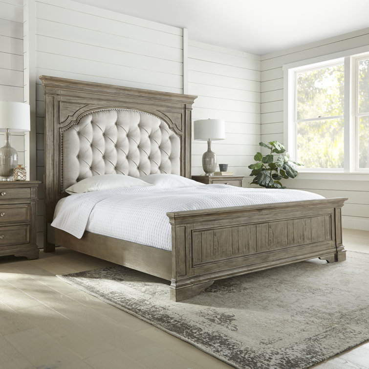 Bourgeois tufted upholstered standard outlet bed